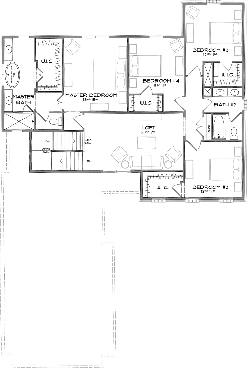Upper Level. 3,401sf New Home in Westfield, IN