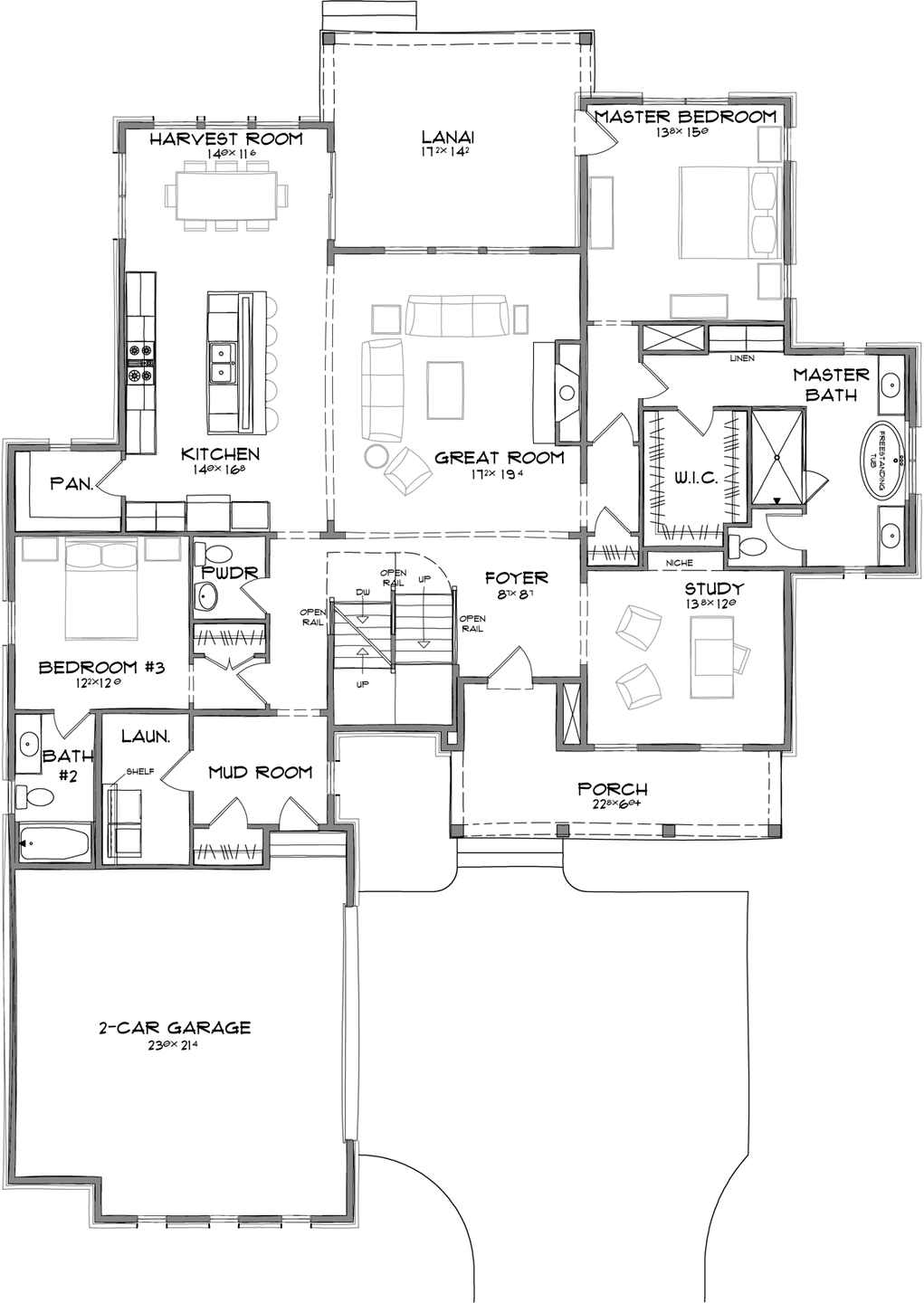 Main Level. 3,602sf New Home in Westfield, IN