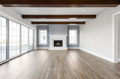 Great Room with Fireplace. 3,970sf New Home in Westfield, IN