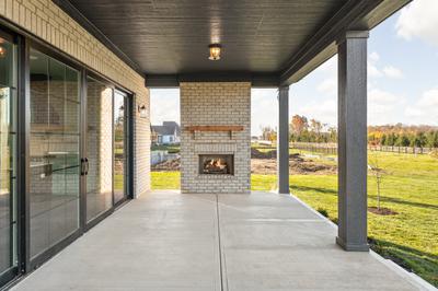 Covered Lanai with Fireplace. 741 New Home in Westfield, IN