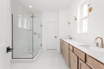 Master Bathroom. The Walbrook New Home in Westfield, IN