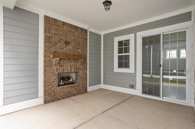 Covered Lanai with Fireplace. 2,517sf New Home in Westfield, IN