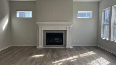 Great Room with Fireplace. 3,170sf New Home in Westfield, IN