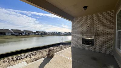 Covered Lanai with Waterviews. New Homes in Westfield, IN