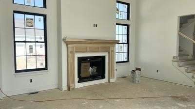 Great Room with Fireplace. 3,466sf New Home in Westfield, IN